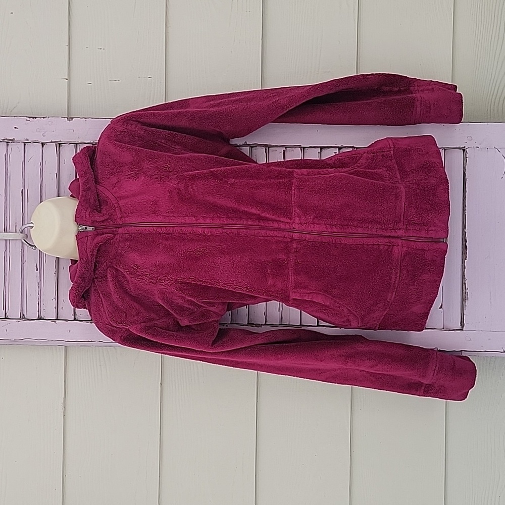 💗 PATAGONIA Plush Synchilla Hoody Jacket Full Zip Coat Magenta L